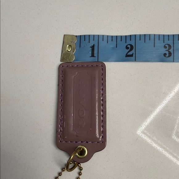 Coach hangtag mauve color large with gold chain - Picture 6 of 6